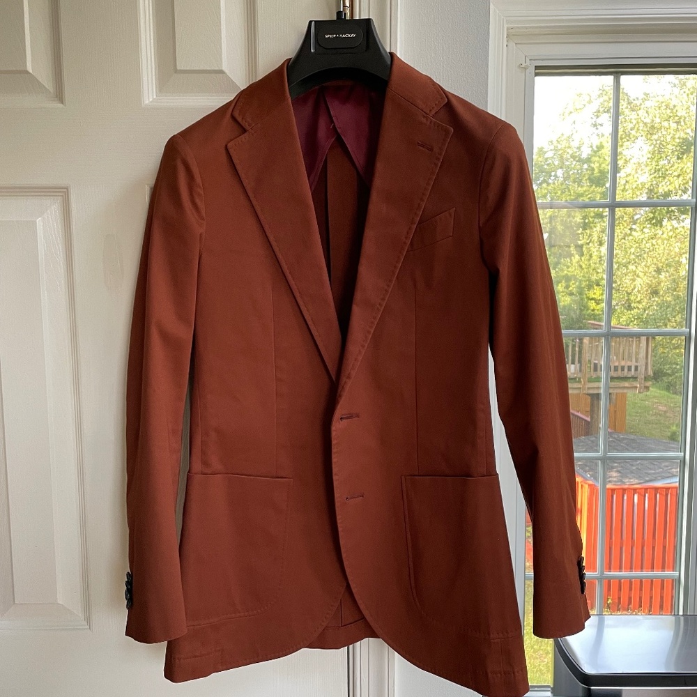 Spier & Mackay rust cotton sport coat